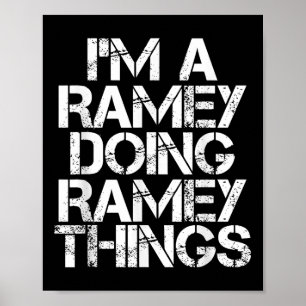 Affiche Ramey Funny Nom de famille Arbre de famille Annive