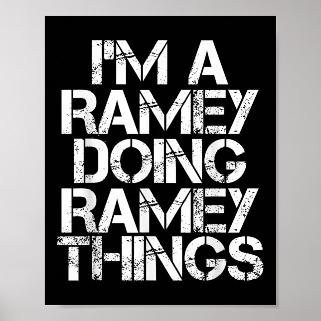 Affiche Ramey Funny Nom de famille Arbre de famille Annive (Devant)