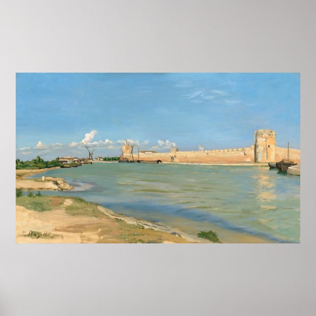 Affiche Ramparts, Aigues-Mortes, Frédéric Bazille (Devant)