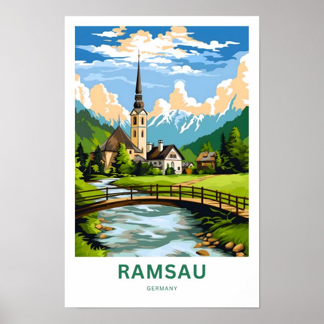 Affiche Ramsau Allemagne Imprimer voyage (Devant)
