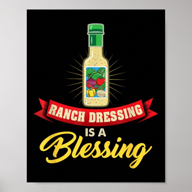 Affiche Ranch Dressing Est Une Bénédiction Favorite Alimen (Devant)