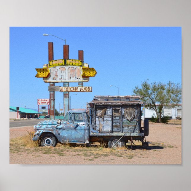 Affiche Ranch House Café Truck, Tucumcari, Nouveau-Mexique (Devant)