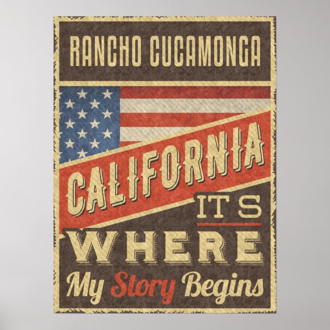 Affiche Rancho Cucamonga Californie (Devant)