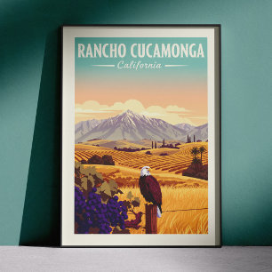 Affiche Rancho Cucamonga Californie vintage