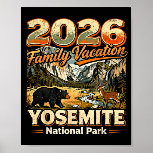 Affiche Randonnée dans le parc national de Yosemite 2026 v