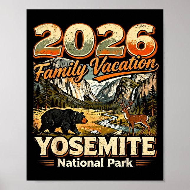 Affiche Randonnée dans le parc national de Yosemite 2026 v (Devant)
