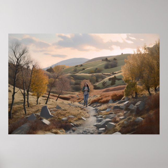 Affiche Randonnée dans les collines (Devant)