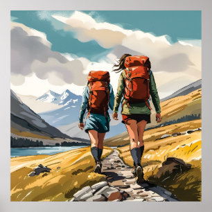 Affiche Randonnée dans les Highlands écossais