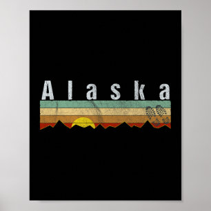 Affiche Randonnée en Alaska - Cadeau de T-shirt vintage Al
