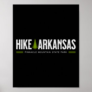 Affiche Randonnée en Arkansas Parc d'État de Pinnacle Moun
