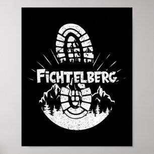 Affiche Randonnée En Fichtelberg Allemagne Vacances Hiker