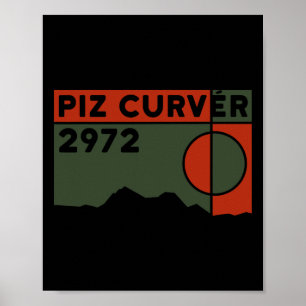 Affiche Randonnée en vélo de montagne du mont Piz Curvér R