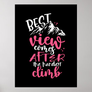 Affiche Randonnée Meilleure Vue Arrive Après La Montée La