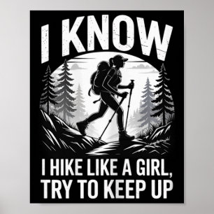 Affiche Randonnée montagne randonnée et camping, j'aime la