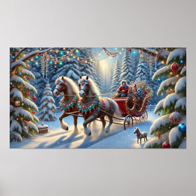 Affiche Randonnée pédestre de la forêt d'hiver (Devant)