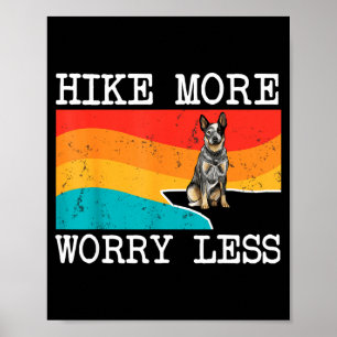 Affiche Randonnée plus inquiétude moins graphique de chien