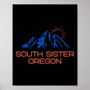 Affiche Randonnée South Sister Oregon Montée en puissance
