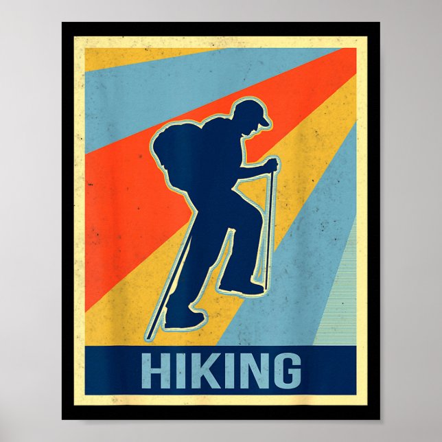 Affiche Randonnée style vintage rétro  (Devant)