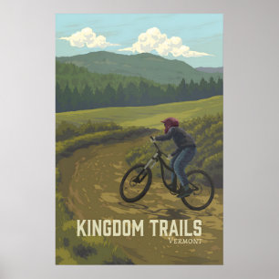 Affiche Randonnées à vélo dans les montagnes du Vermont Ki