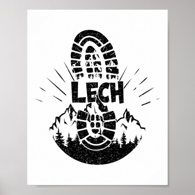 Affiche Randonneur Lech Vorarlberg Autriche Vacances (Devant)