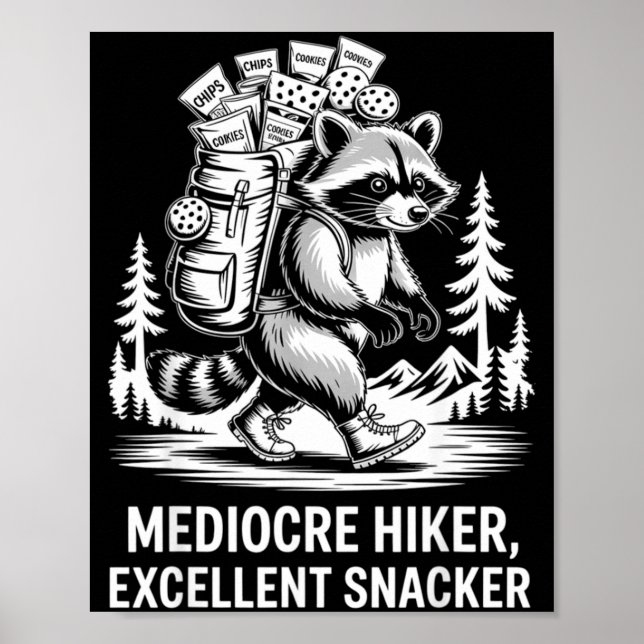 Affiche Randonneur médiocre excellent snackeur drôle raton (Devant)