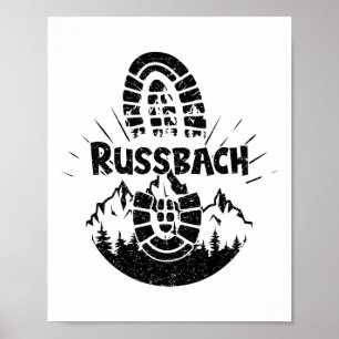 Affiche Randonneur Russbach Sheimerburger Terre Autriche v