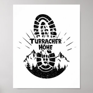 Affiche Randonneur Turracher Höhe Kärnten Autriche Vacance
