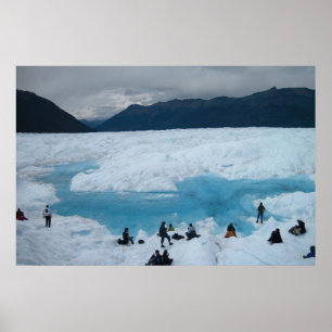 Affiche Randonneurs glaciers