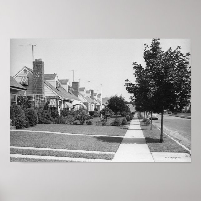 Affiche Rangée de maisons (Devant)