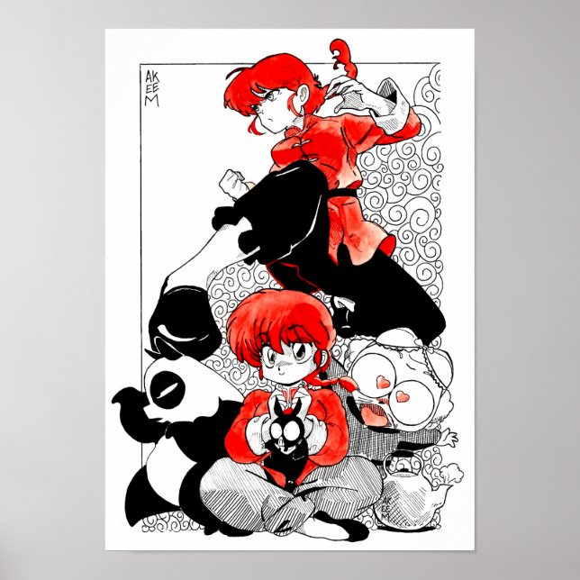 Affiche Ranma 1/2 fanart @Akeemakart (Devant)