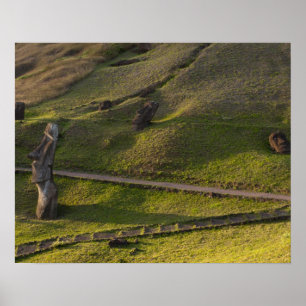Affiche Rano Raraku, Rapa Nui, Île de Pâques, Chili