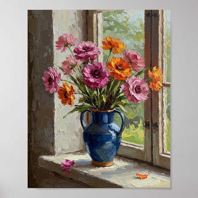 Affiche Ranunculus Bouquet | Impressionist Still Life (Devant)