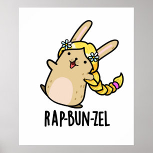Affiche Rap-bun-zel Funny Bunny Pun  