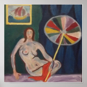 Affiche Raphael С anossa Girl avec parapluie