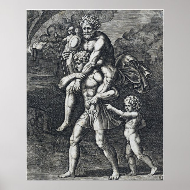 Affiche Raphael - Aeneas transportant des anches (Devant)