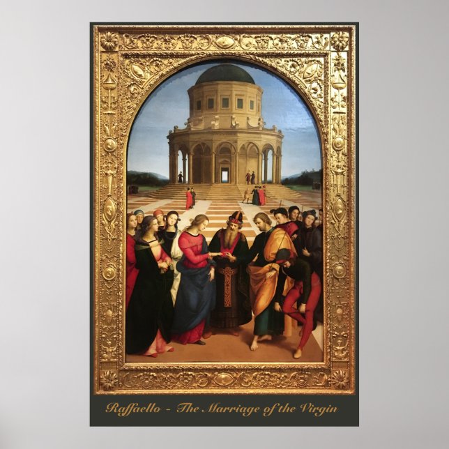 Affiche Raphael - Le mariage de la Vierge - peinture (Devant)