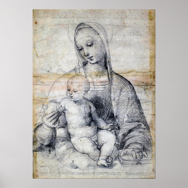 Affiche Raphael - Madone de la Grenade 1504 (Devant)
