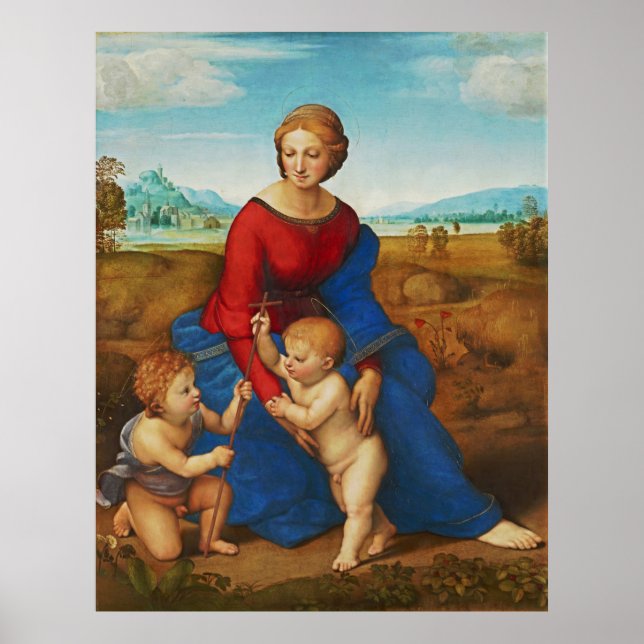 Affiche Raphael : Madonna dans le pré (Devant)