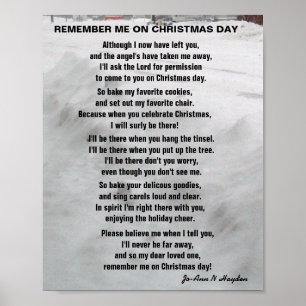 Affiche RAPPELEZ-MOI SUR NOËL JOUR poème