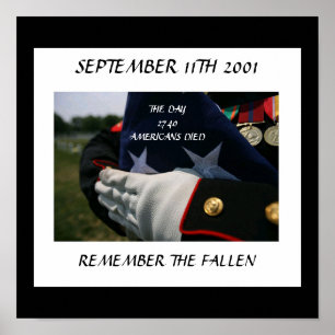 AFFICHE RAPPELEZ-VOUS 11 SEPTEMBRE 2001 TOMBÉ