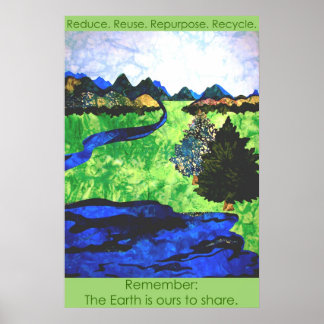 Affiche "Rappelez-vous : La Terre est à nous de partager"