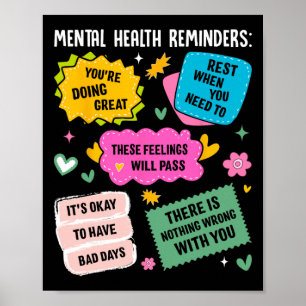 Affiche Rappels de santé mentale