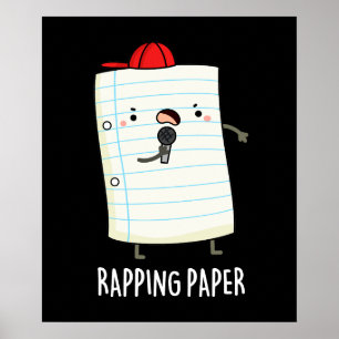 Affiche Rapping Paper Funny Wrapping Paper Pun Dark BG