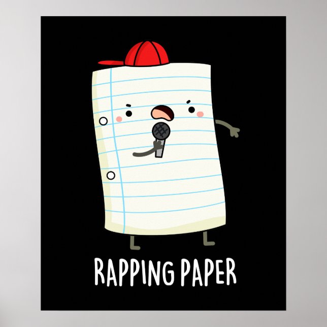 Affiche Rapping Paper Funny Wrapping Paper Pun Dark BG (Devant)