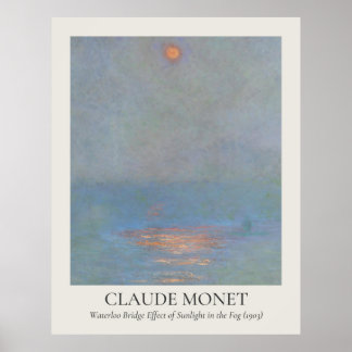 Affiche Rapport Claude Monet Vintage Wall Art 11x14