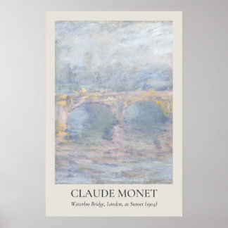 Affiche Rapport Claude Monet Vintage Wall Art 2x3