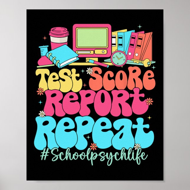 Affiche Rapport de note de test répéter retour à l'école p (Devant)