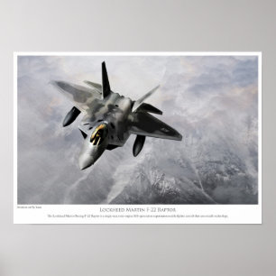 Affiche Raptor F-22 de Lockheed Martin
