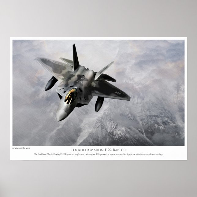 Affiche Raptor F-22 de Lockheed Martin (Devant)