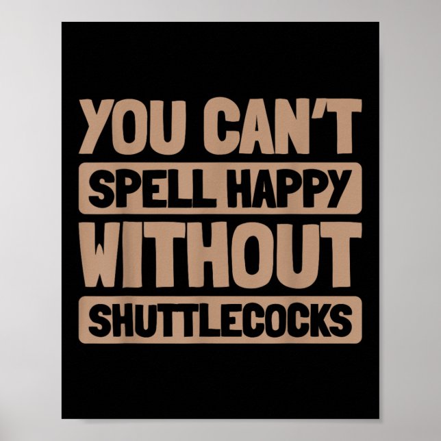 Affiche Raquet Badminton - Joueur Court Racket Team Shutt (Devant)